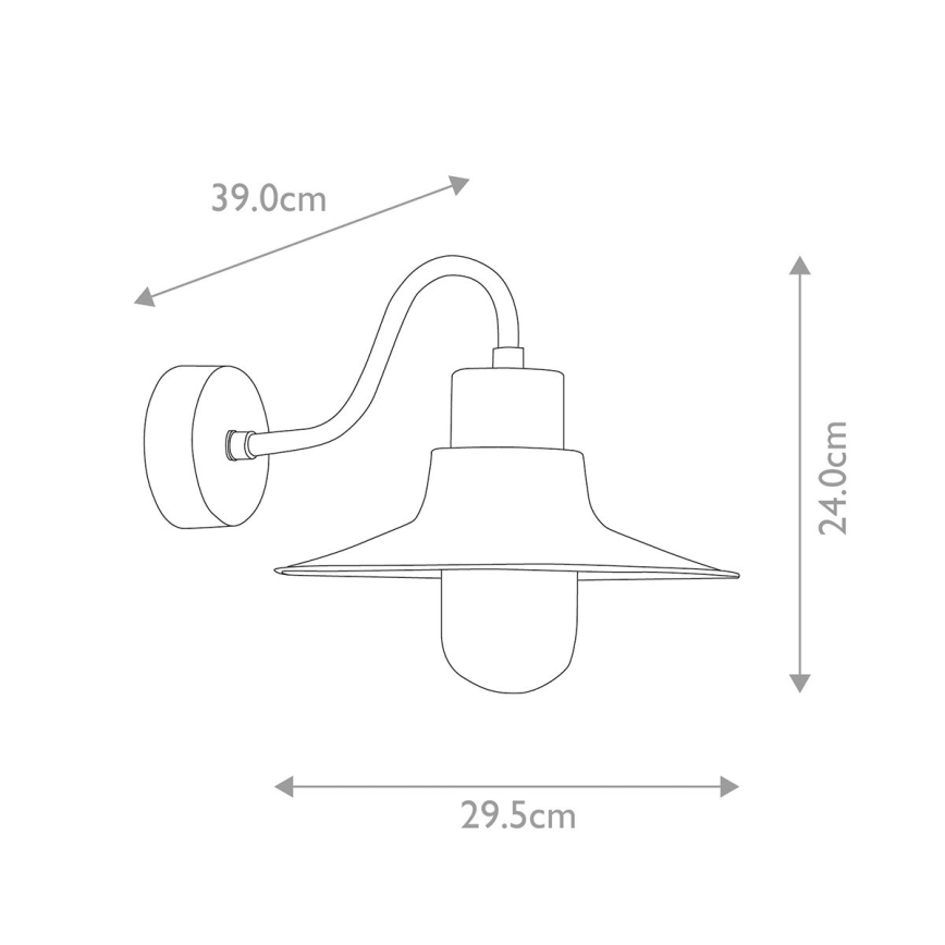 Elstead - Aplique de exterior SHELDON 1xE27/100W/230V IP44 turquesa