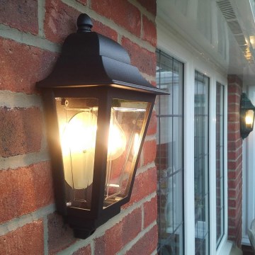 Elstead - Aplique de pared exterior DECO LANE 1xE27/60W/230V IP44 negro