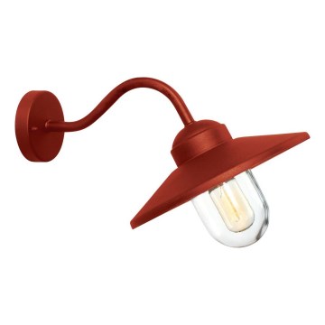 Elstead - Aplique de pared exterior KLAMPENBORG 1xE27/60W/230V IP44 rojo