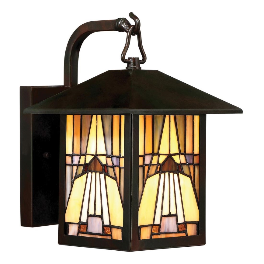 Elstead - Aplique de pared exterior Tiffany INGLENOOK 1xE27/60W/230V IP44