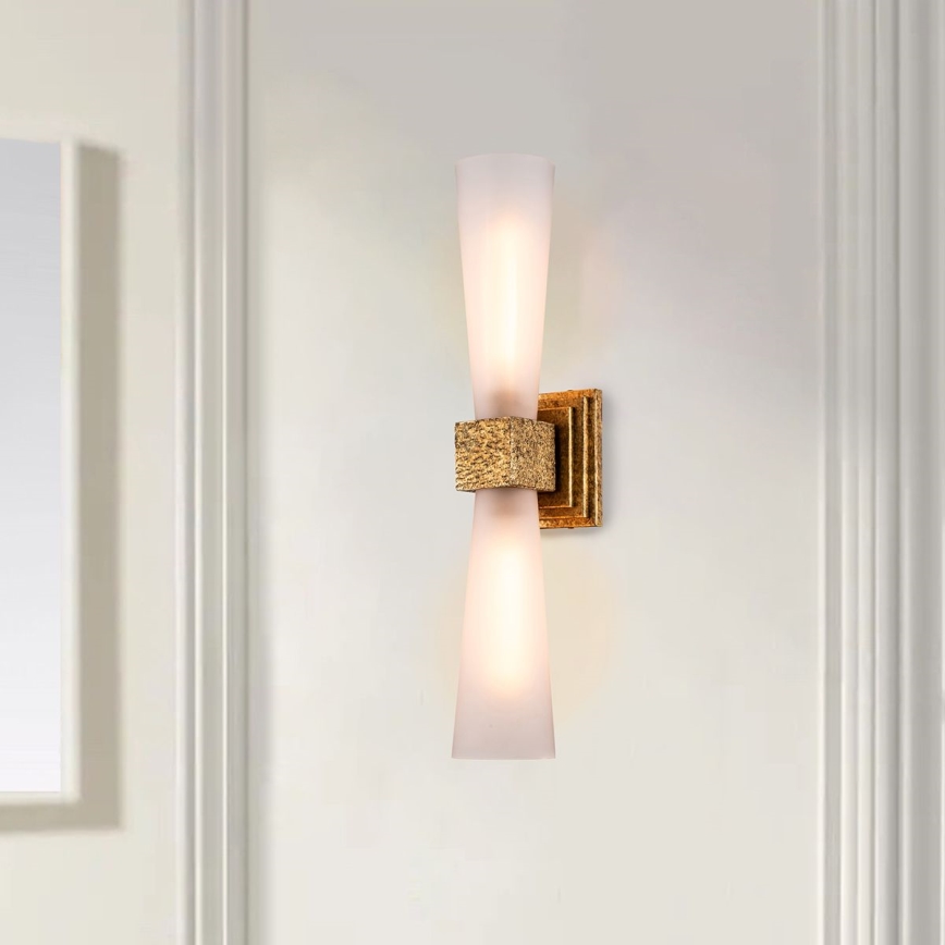 Elstead - Aplique de pared LED para baño KRISTY 2xG9/4W/230V IP44, acabado en cobre