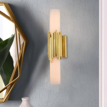 Elstead - Aplique de pared LED para baño MARVELE 2xG9/4W/230V IP44