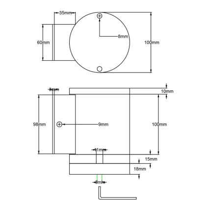 Elstead - Aplique LED para exterior MAGNUS 1xGX53/9W/230V IP54