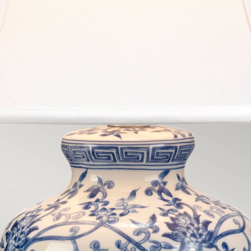 Elstead - Lámpara de mesa AZUL GINGER JAR 1xE27/60W/230V