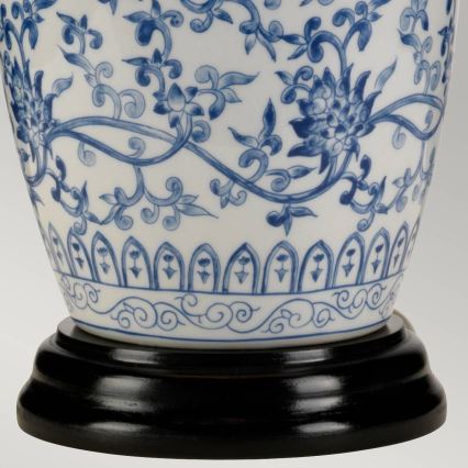 Elstead - Lámpara de mesa AZUL GINGER JAR 1xE27/60W/230V