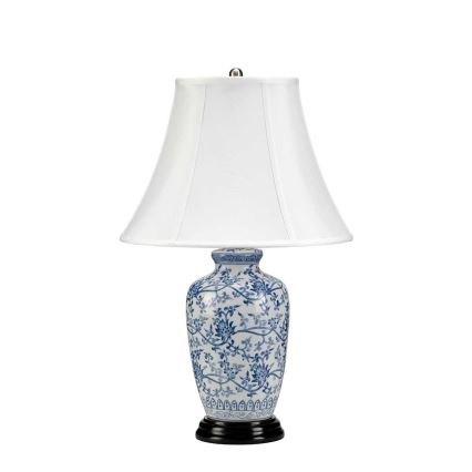 Elstead - Lámpara de mesa AZUL GINGER JAR 1xE27/60W/230V