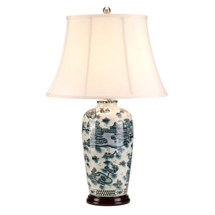 Elstead - Lámpara de mesa AZUL TRADITIONAL 1xE27/60W/230V