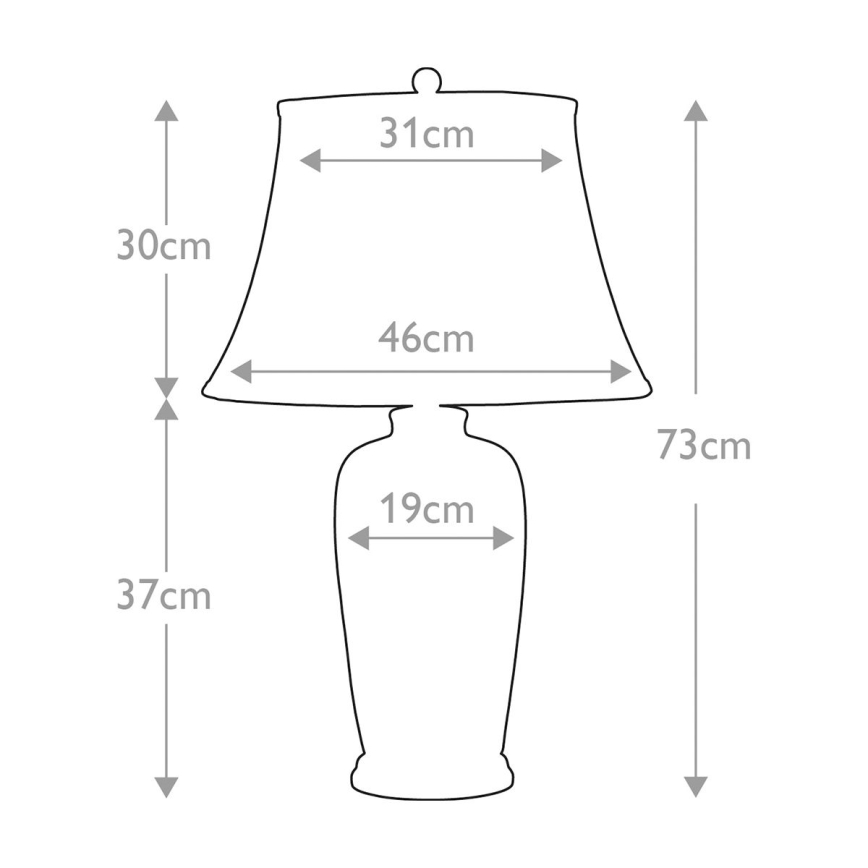 Elstead - Lámpara de mesa AZUL TRADITIONAL 1xE27/60W/230V