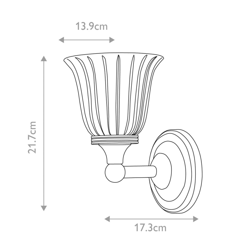 Elstead - Aplique LED para baño AUSTEN 1xG9/3W/230V IP44, dorado