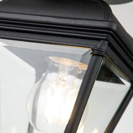 Elstead - Lámpara de techo para exterior BAYVIEW 1xE27/60W/230V IP44 negra