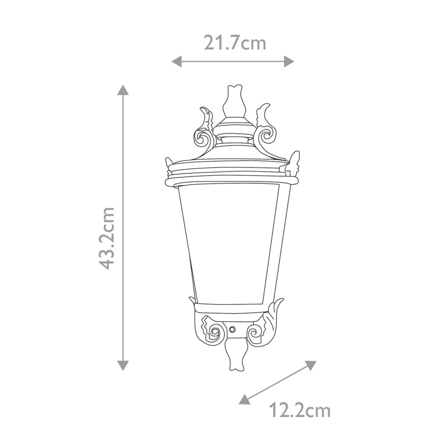 Elstead - Aplique de pared exterior BALTIMORE 1xE27/60W/230V IP44 acabado en bronce