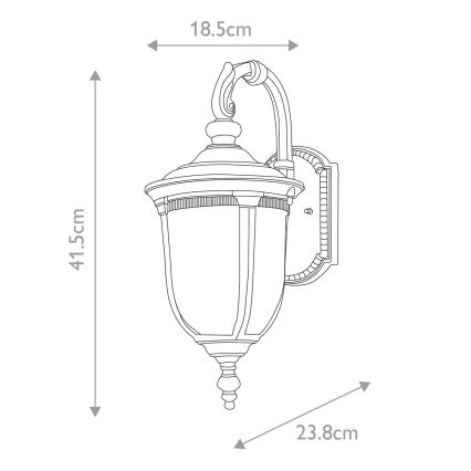 Elstead - Aplique de exterior CLEVELAND 1xE27/60W/230V IP44