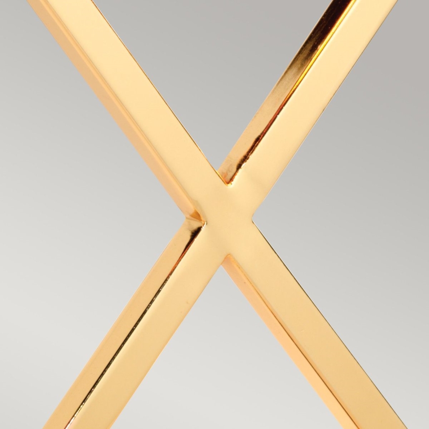 Elstead - Lámpara de mesa CROSS 1xE27/60W/230V dorado/blanco