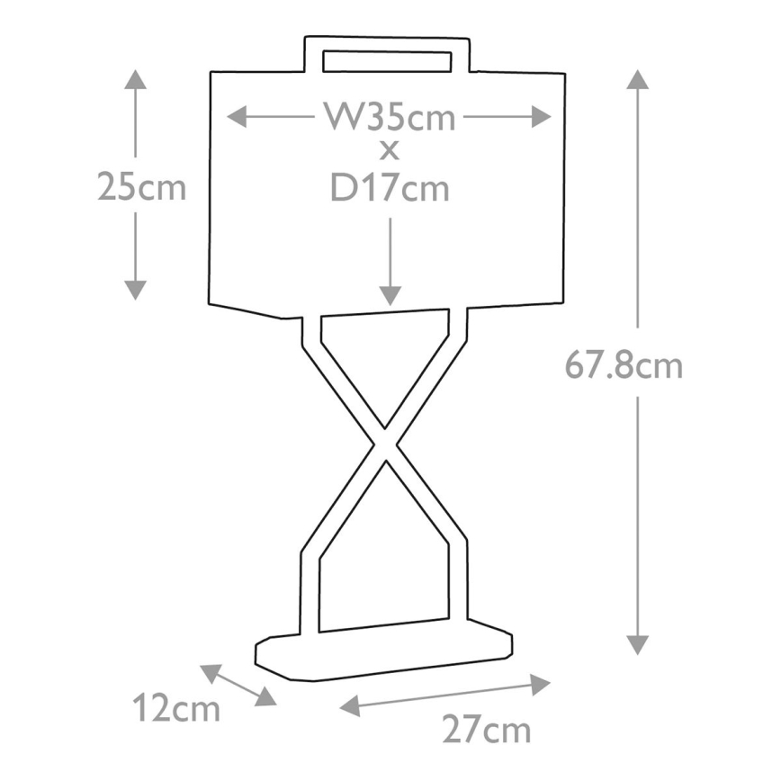 Elstead - Lámpara de mesa CROSS 1xE27/60W/230V dorado/blanco