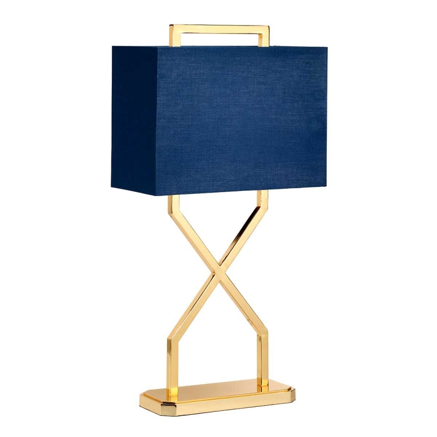 Elstead - Lámpara de mesa CROSS 1xE27/60W/230V dorado/azul