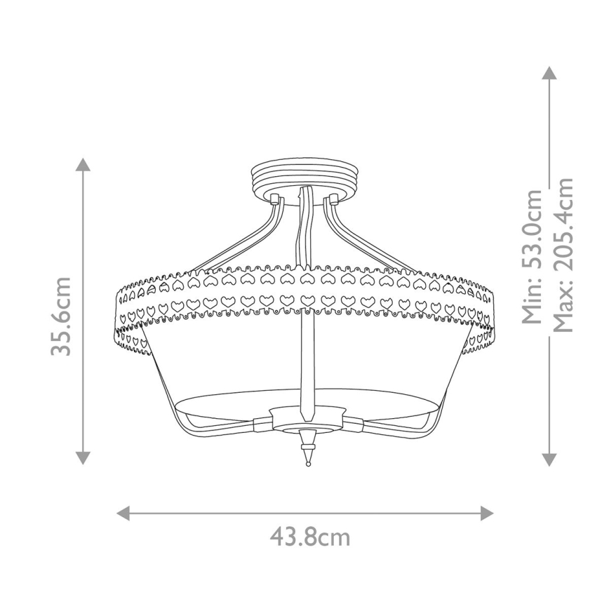Elstead - Lámpara de techo CROWN 3xE27/60W/230V