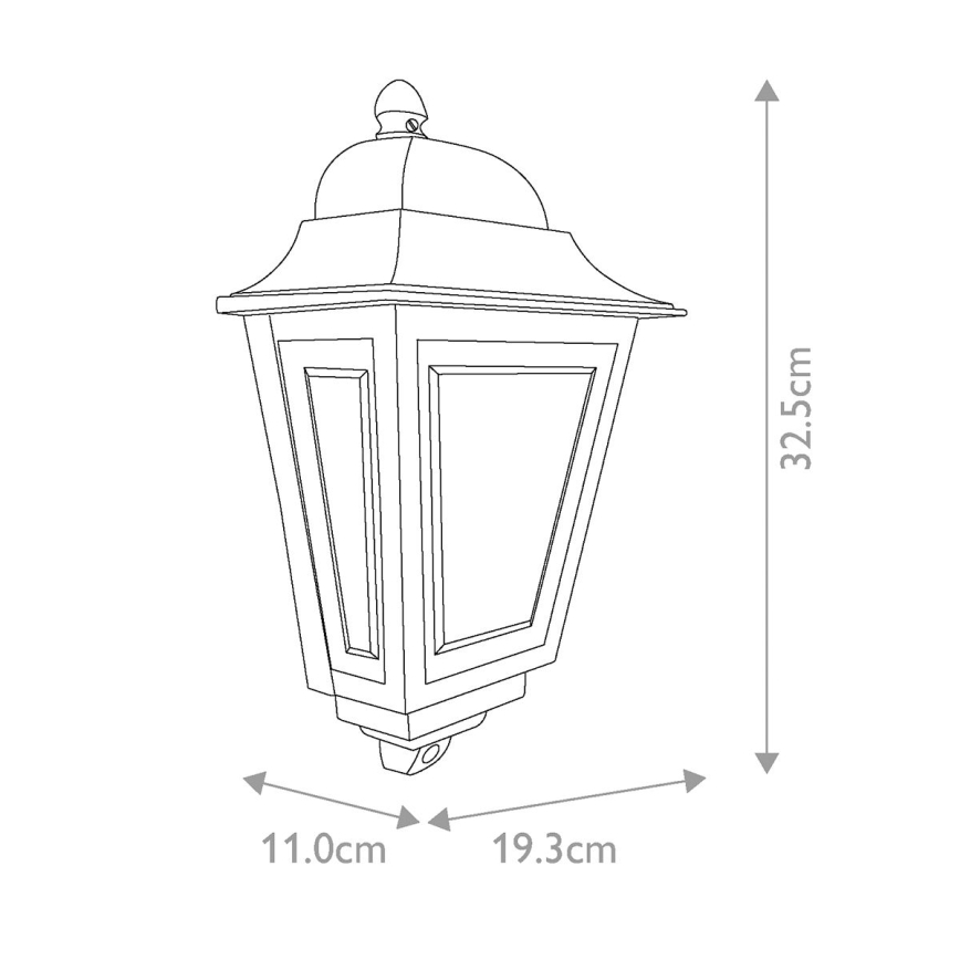 Elstead - Aplique de pared exterior DECO LANE 1xE27/60W/230V IP44 negro