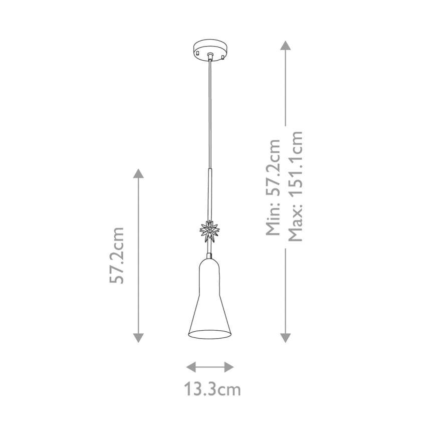 Elstead - Lámpara colgante ETOILE 1xE27/60W/230V diá. 13,3 cm dorado