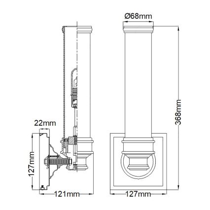 Elstead FE-PAYNE1-BATH - Aplique LED de baño PAYNE 1xG9/3W/230V IP44