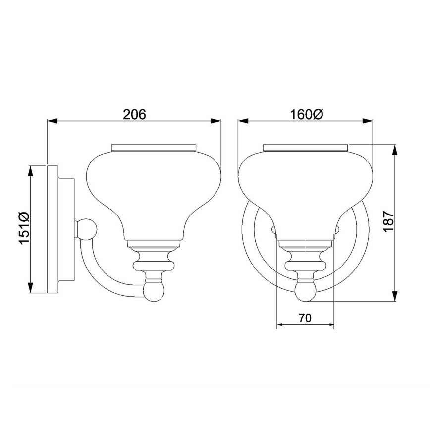 Elstead HK-AINSLEY1-BATH - Aplique LED de baño AINSLEY 1xG9/3W/230V IP44