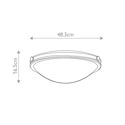 Elstead HK-COLLIER-F-M - Plafón COLLIER 3xE27/60W/230V