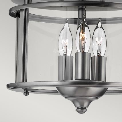 Elstead HK-GENTRY-F-PW - Plafón GENTRY 3xE14/40W/230V gris