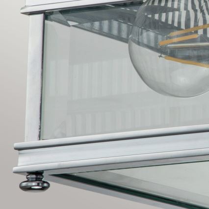 Elstead - Lámpara de techo para exterior HOLBORN 2xE27/60W/230V IP44 acabado en cromo brillante