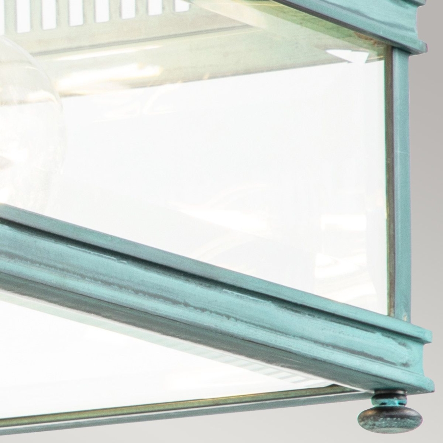 Elstead - Lámpara de techo exterior HOLBORN 2xE27/60W/230V IP44 turquesa