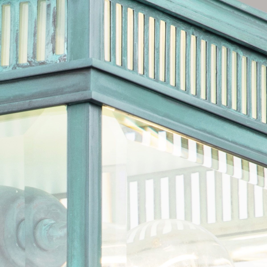 Elstead - Lámpara de techo exterior HOLBORN 2xE27/60W/230V IP44 turquesa