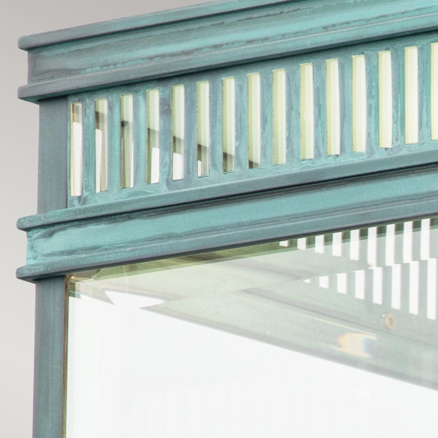 Elstead - Lámpara de techo exterior HOLBORN 2xE27/60W/230V IP44 turquesa