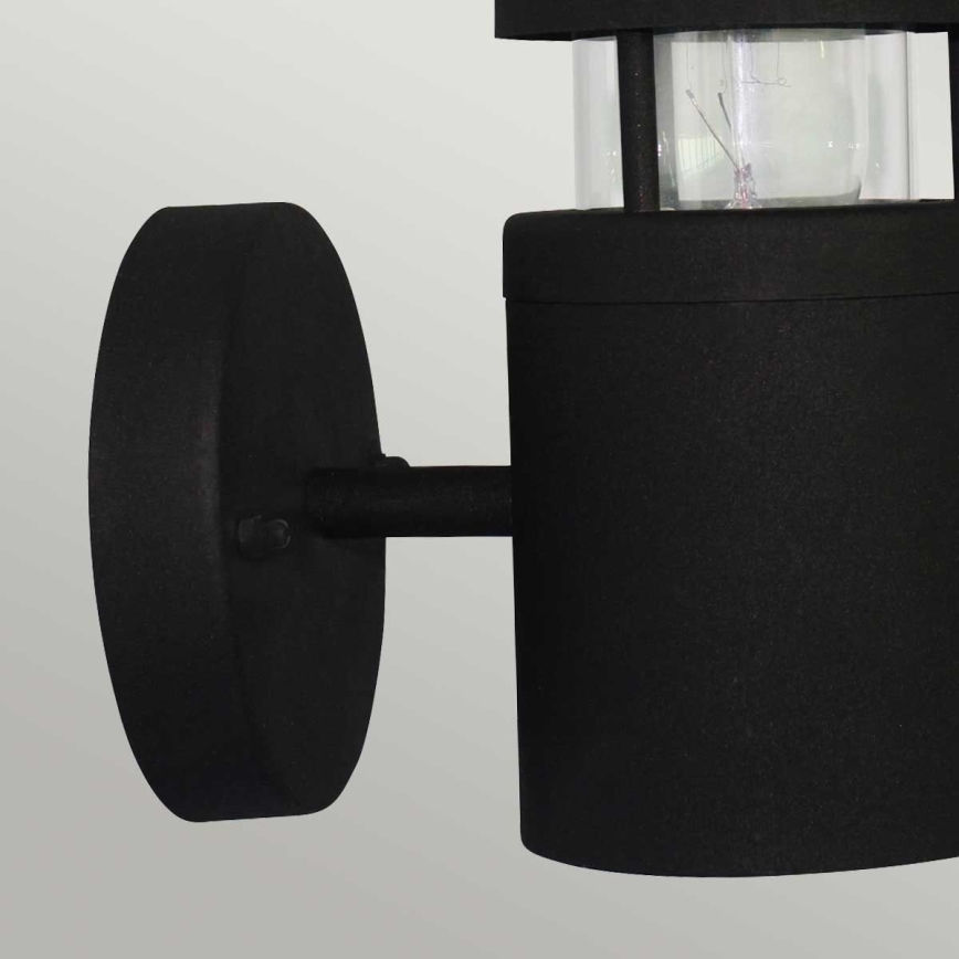 Elstead - Aplique de pared para exterior HORNBAEK 1xE27/60W/230V IP44 negro