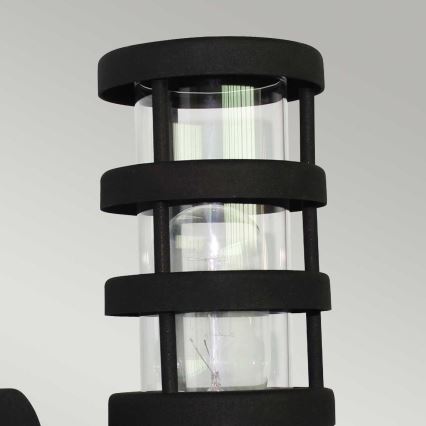 Elstead - Aplique de pared para exterior HORNBAEK 1xE27/60W/230V IP44 negro