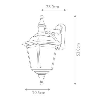 Elstead KERRY-WALL - Aplique de exterior KERRY 1xE27/100W/230V IP44