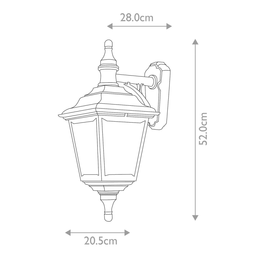 Elstead KERRY-WALL - Aplique de exterior KERRY 1xE27/100W/230V IP44