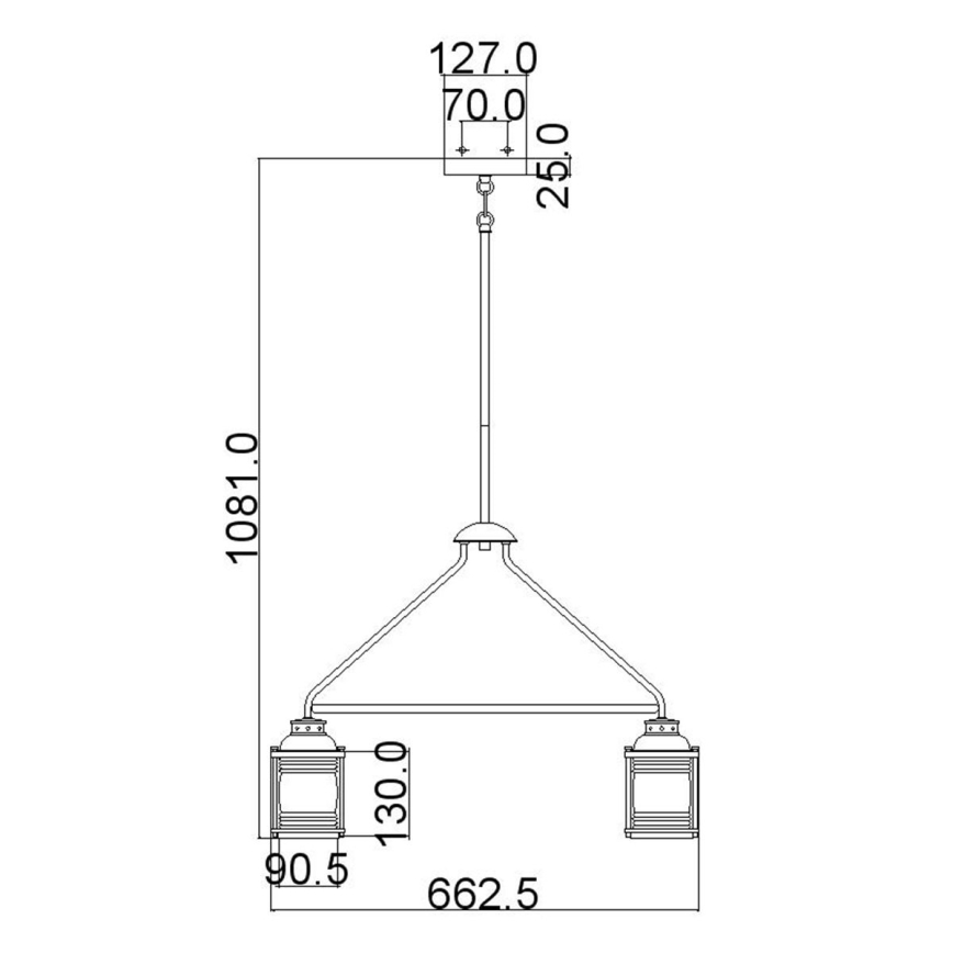 Elstead KL-ASHLANDBAY-5P - Plafón de exterior ASHLAND 5xE27/60W/230V IP44