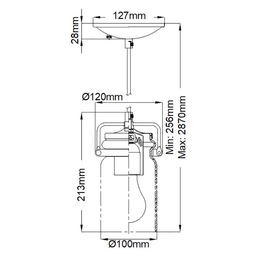Elstead KL-BRINLEY-MP-NI - Lámpara colgante BRINLEY 1xE27/60W/230V cromo mate