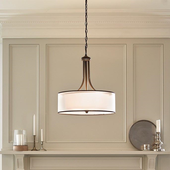 Elstead KL-LACEY-P-L-MB - Lámpara colgante con cadena LACEY 4xE27/60W/230V