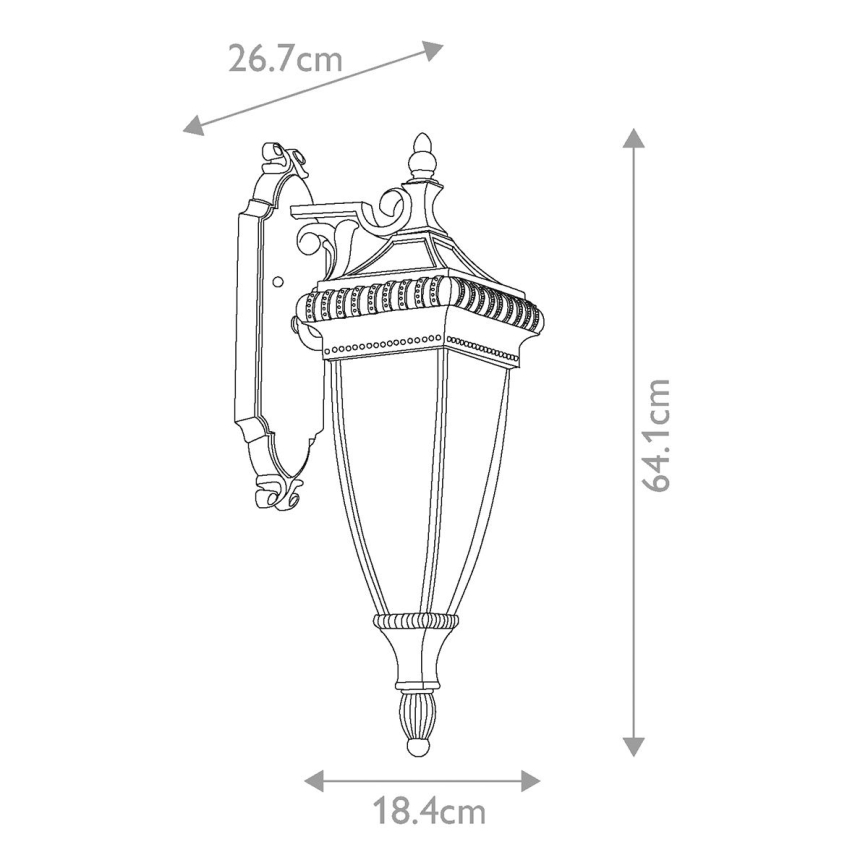 Elstead KL-VENETIAN2-M - Aplique de exterior VENETIAN 2xE14/60W/230V IP44