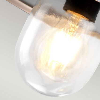 Elstead - Aplique de pared exterior KLAMPENBORG 1xE27/60W/230V IP44 cromo mate