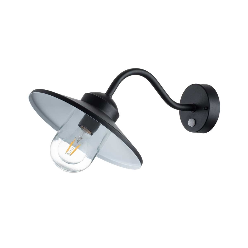 Elstead - Aplique de pared exterior con sensor KLAMPENBORG 1xE27/60W/230V IP44