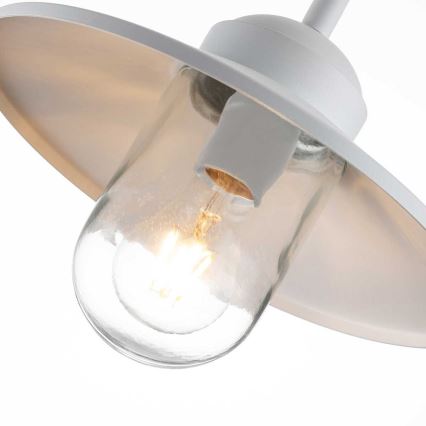 Elstead - Aplique de pared exterior KLAMPENBORG 1xE27/60W/230V IP44 blanco