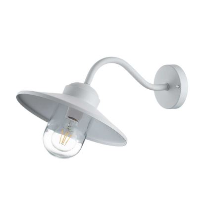 Elstead - Aplique de pared exterior KLAMPENBORG 1xE27/60W/230V IP44 blanco