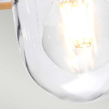 Elstead - Lámpara colgante exterior con cadena KLAMPENBORG 1xE27/60W/230V IP44 cromo mate