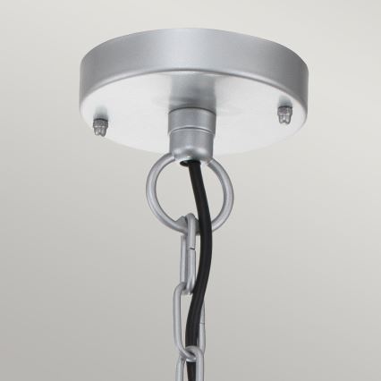 Elstead - Lámpara colgante exterior con cadena KLAMPENBORG 1xE27/60W/230V IP44 cromo mate