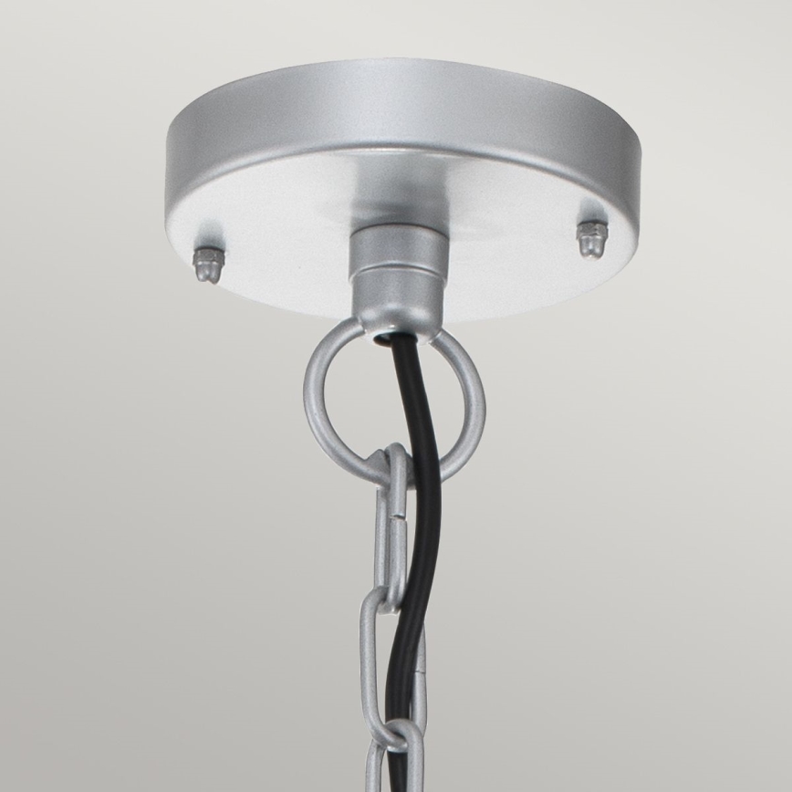 Elstead - Lámpara colgante exterior con cadena KLAMPENBORG 1xE27/60W/230V IP44 cromo mate