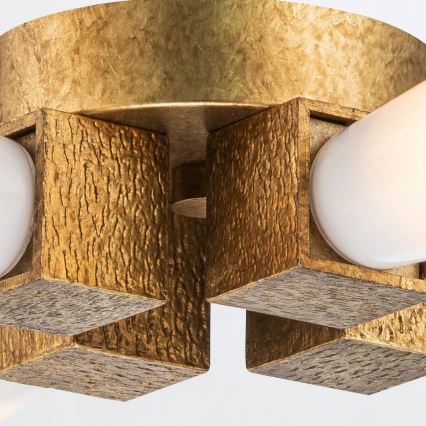 Elstead - Lámpara de techo con varilla KRISTY 4xE27/40W/230V en acabado cobre