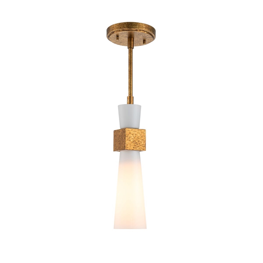 Elstead - Lámpara de techo con varilla KRISTY 1xE27/40W/230V Ø 15,2 cm acabado cobre
