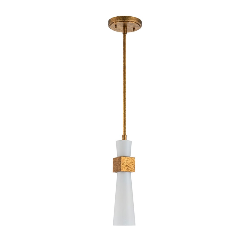 Elstead - Lámpara de techo con varilla KRISTY 1xE27/40W/230V Ø 15,2 cm acabado cobre