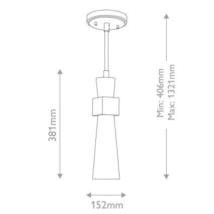 Elstead - Lámpara de techo con varilla KRISTY 1xE27/40W/230V Ø 15,2 cm acabado cobre