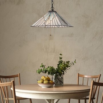 Elstead - Lámpara colgante con cadena estilo Tiffany ALDERLEY 1xE27/60W/230V